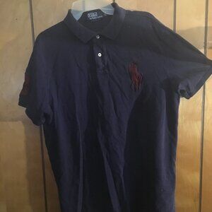 Polo by Ralph Lauren Black 3 Button Shirt Size XL